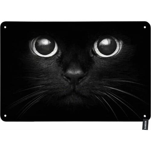 Letrero de gato negro para Gato genial, carteles de hojalata Vintage para hombres y mujeres, Arte de la pared para bares en casa