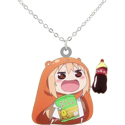 Cute Umaru-chan Anime Figure Acrylic Pendant Necklace Q-Version Himouto 2021 Summer Classic Ladies Ketting For Party