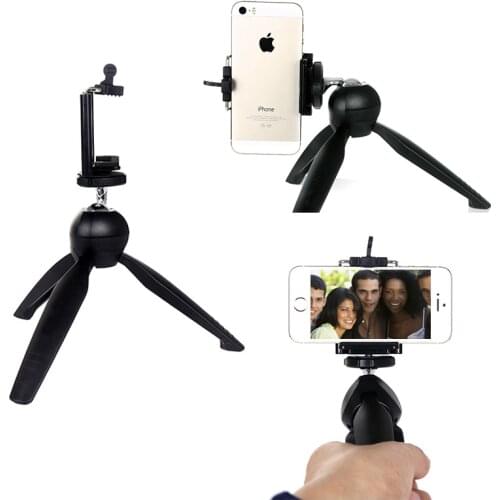 Mini Tripod Stand Holder table tripe + Phone holder Live Show Self sticks Monopod stick yuntai 360 degree rotation