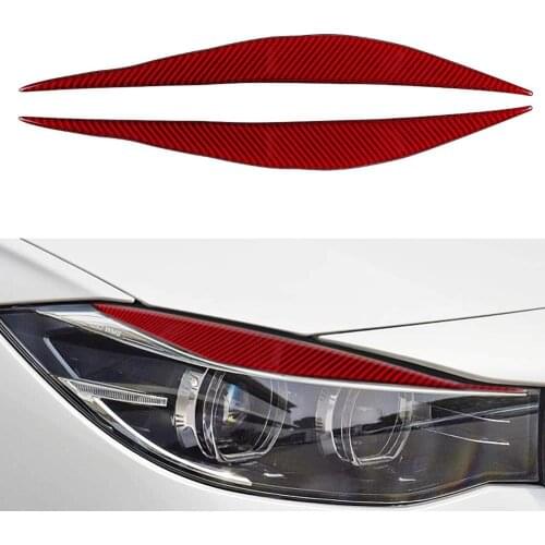 Carbon Fiber Headlight Eyebrow Eyelid Cover Trim for BMW 3 Series 3GT F30 F32 F34 F36 2013 2014 2015 2016 2017 2018 2019