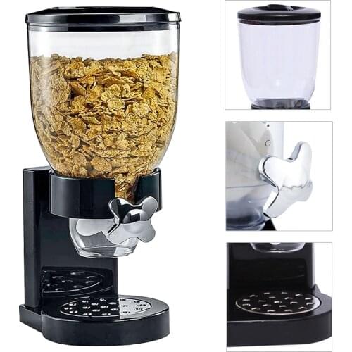Single Cereal Dispenser Grain Oat Storage Container Kitchen Dry Food Candy Sweets Rice Chocolate Chip Oats Grain PORTION-CONTRAL
