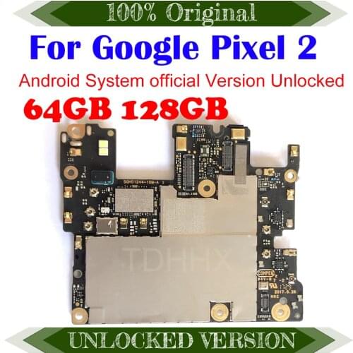 Original Unlocked 64GB 128GB for LG Google Pixel 2 Motherboard Complete Motherboard for LG Google Pixel 2 Logic Boards