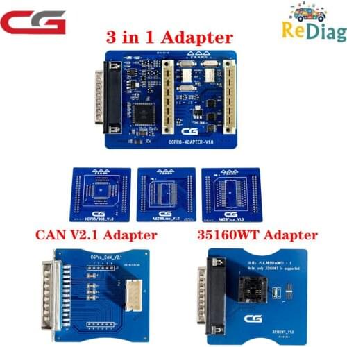 Original Adapters for CG Pro 9S12 Programmer HC705/908 AM29FXXX AM29Blxxx 3 in 1 CAS4 Adapter 35160WT/TMS370/CAN V2.1 Adapter