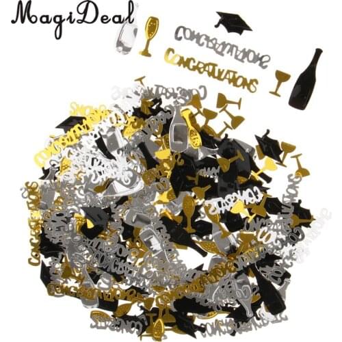 Congratulation Champagne Cup Scatter Table Confetti Graduation Party Decor