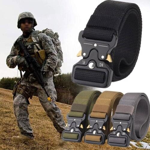 Hot Military Army Casual Tactical Belt 3.8cm Combat Waistband Outdoor Multifunction Training Nylon Belts