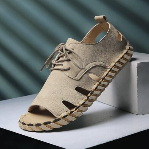 Safety Sandals Sandalle Homme Sandalia Masculina Rubber Sandals Men Sandalias Hombre Verano Beach Summer For 2020 Cuero Leather