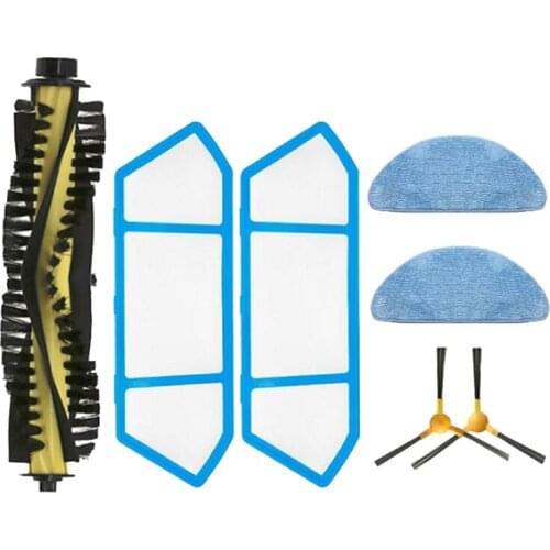 Replacement Kits for Neatsvor X500/X600 Robot Vacuum Cleaner Accessory with Filter Mop Cloth Main Slide Brush