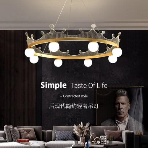 Living room lamp simple modern high grade led crown light luxury net red new personality Nordic childrens room bedroom