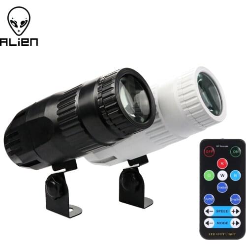 ALIEN 15W RGBW LED Pinspot Beam Spotlights Light DJ Disco Party Holiday Dance Bar Xmas Stage Lighting Effect with Remote Control