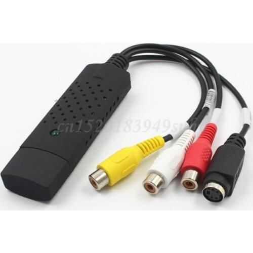 USB Video Capture Device USB 2.0 Easy to Cap Video TV DVD VHS DVR Capture Adapter
