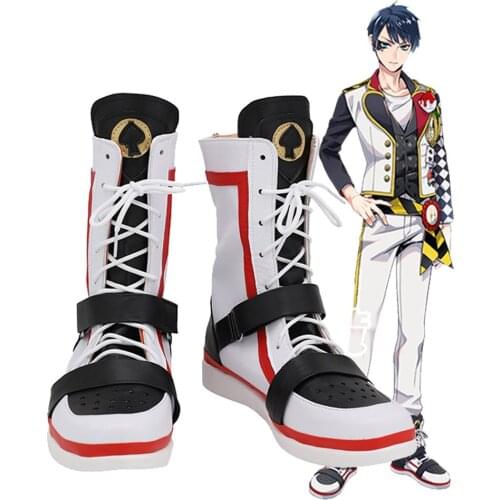 Twisted Wonderland Deuce Spade Cosplay Shoes Boots Costume Props Halloween Carnival Party Boots Custom Made Shoes