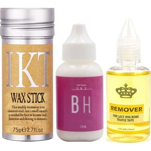 Bold Hold Adhesive Glue Hair Finishing Wax Stick For Tape Toupee Lace Frontal System