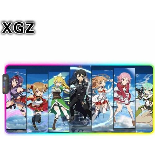 XGZ Animation Mouse Pad Knife God Field Game Player LED Lighting USB Computer Keyboard Backlight Colorful RGB Gaming Mouse Pad