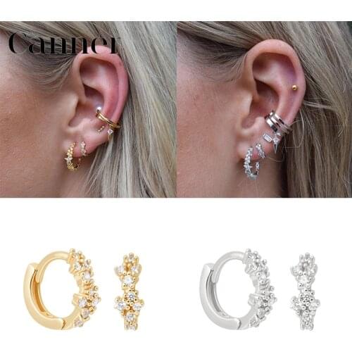 Canner 925 Sterling Silver Hoop Earrings Geometric Huggie Earrings For Women Fine Jewelry Wedding Bijoux Brincos pendientes W4