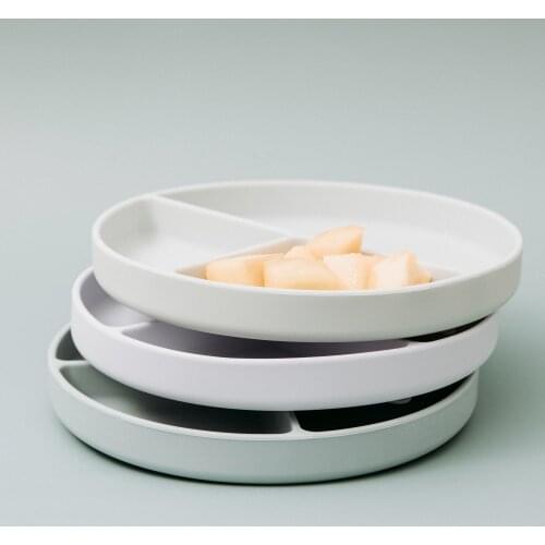 100% Food Grade Silicone Baby Plate Baby Non-Slip Feeding Bowl Tableware Infant Training Plate for Baby-Led Weaning 9 Months