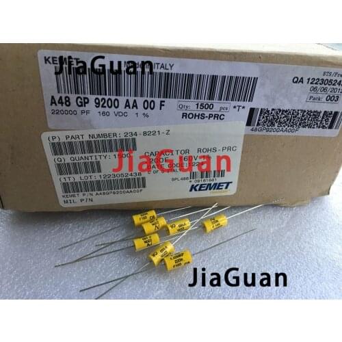 20PCS AV 1.48MKP 0.22UF 160V 1% 6x11mm Axial High-precision film capacitor KEMET MKP 1.48 224/160V 220NF Italy 0.22uF/160V