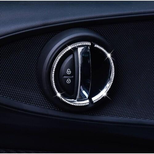 8pcs Car Door Handle Decoration Cover Interior Trim Stickers For MINI Cooper Clubman S F54 F55 F56 F60 Car Styling accessories