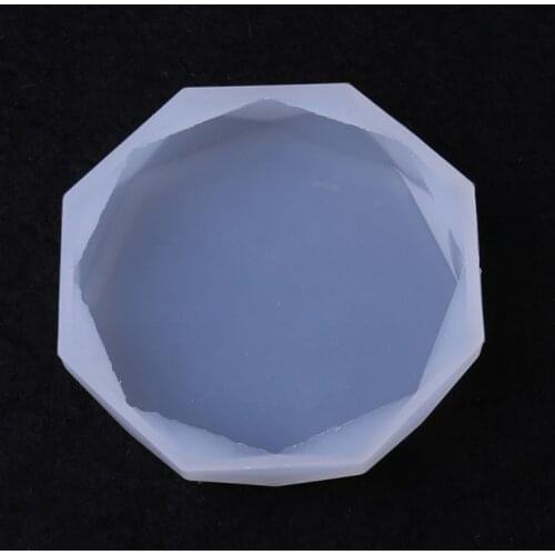 83XC 4 Pcs/set DIY Cup Pad Crystal Epoxy Mold Heart Rhombus Shape Coaster Molds