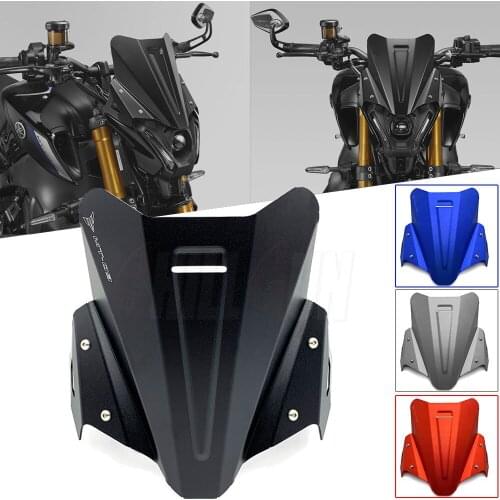 Motorcycle Accessories Aluminum Touring Sports Warrior Windshield Windscreen Kit Deflector For YAMAHA MT-09 MT09 2021 2022 MT 09