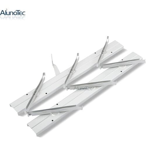 Aluno SF-400 6 Inch Clip 10 blade 1420mm(H) Aluminium Alloy Louvre Window Frame in Silver color