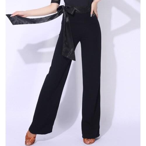 Ballroom Latin Dance Pants Women Fashion Wide-Leg Trousers Waltz Dancing Clothes Flamenco Outfit Ballroom Practice Wear DNV13454