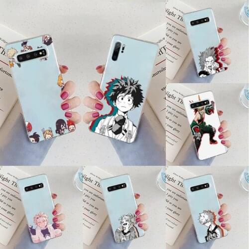 My Hero Academia Phone Case Transparent for Samsung A71 S9 10 20 HUAWEI 40 honor 10i 8x xiaomi note 8 Pro 10t 11