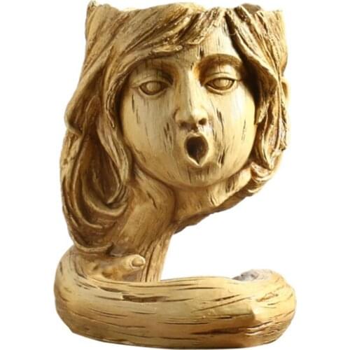 Human Face Flower Planter Succulents Plant Pot Cactus Container Garden Flowerpot for Indoor Outdoor Tabletop Ornament