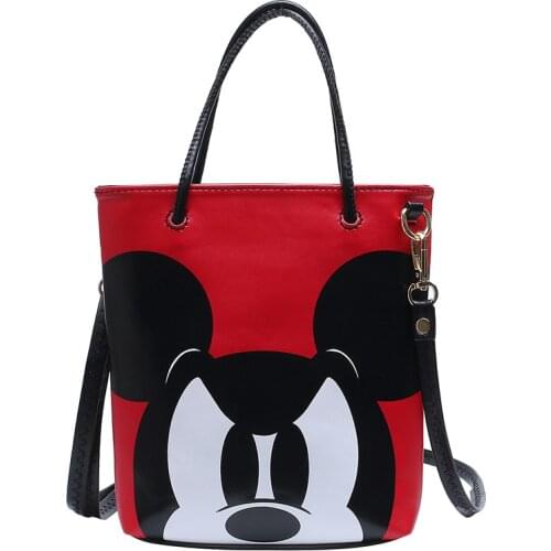 Disney Mickey Mouse tote bag cartoon pu messenger shoulder bag women handbag shopping bag Lady cartoon cute handbag