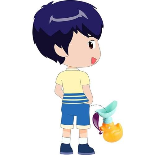 Travel Potty for Kids Portable Cute Yellow Duck Shaped Urinal Toilet for Boys Girls Outdoor Car Travel Anti-leakag Urinal Pot