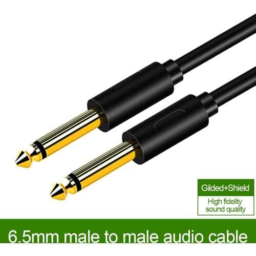 Guitar Cable 6.5mm Jack 6.35mm to 6.35mm Instrument Audio Cable For Electric Guitar Mixer Amplifier 6.35 mm Cable 1/4 Inch Male