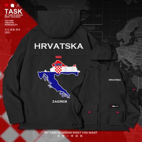 Croatia Hrvatska Croatian HRV men jacket hooded map nation flag mens windbreaker streetwear for men coat new autumn clothes