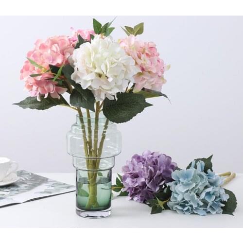 Artificial Flower Simulation Home Decor Fabric Beautiful Fake Hydrangea for Wedding