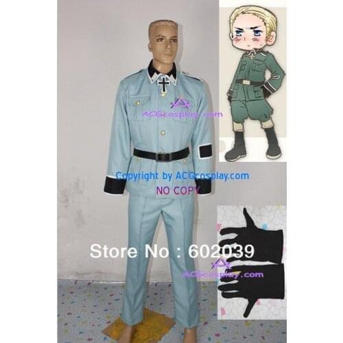 Hetalia Axis Powers Germany Ludwig Cosplay Costume include gloves and belt ACGcosplay