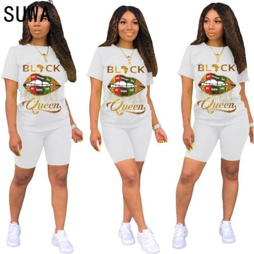 2020 hot sale simple solid color round neck short sleeve print top and hot shorts 2 pieces set casual lady fashion women outfits