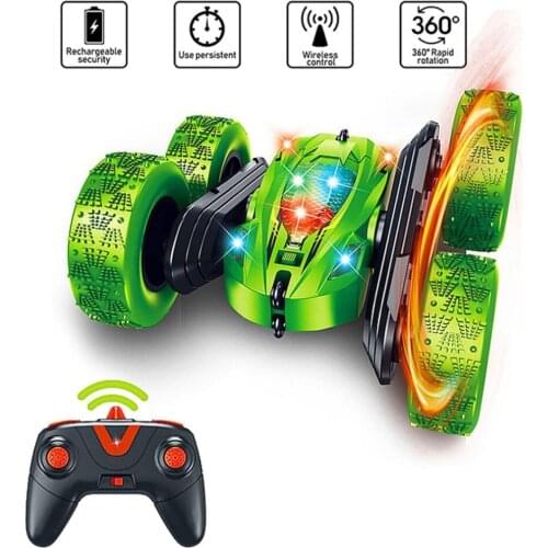 1/24 RC Stunt Car High Speed Tumbling Crawler Vehicle 360 Degree Flips Double Sided Rotating