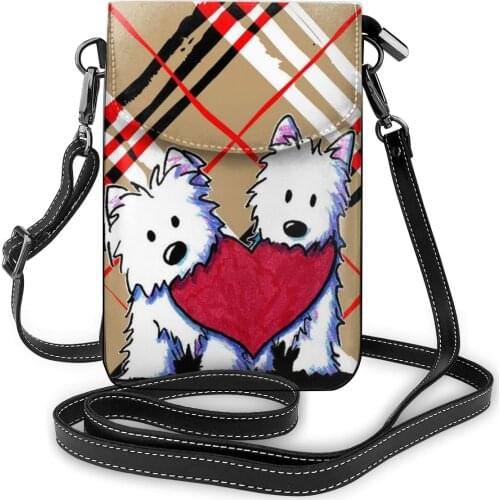 Fashion Mini Shoulder Bags Women Mobile Phone Package Cute Westie Messenger Bag Small Handbag For Girls Drop Shipping