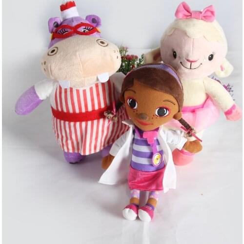 22-32CM Disney Doc McStuffins Plush Toy Doctor Lambie Sheep Stuffy Dragon Soft Stuffed Dolls Kids Toy
