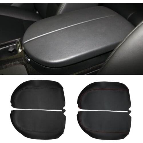 Soft Leather Armrest Cover For Acura MDX 2007 2008 2009 2010 2011 2012 2013 Car Center Control Armrest Box Surface Cover Trim
