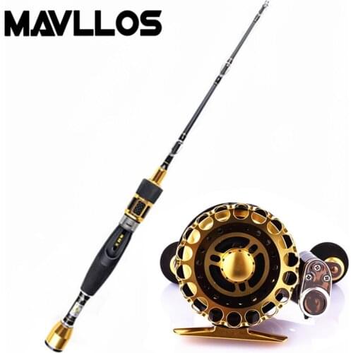 Mavllos Titanium Rod Tip Raft Fly Fishing Rod Reel Combo Saltwater Ultra Light Spinning Casting Telescopic Fishing Rod Reel Set