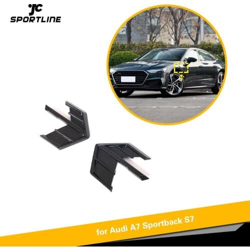 One Pair Car Front Side Air Vent Cover Trim For Audi A7 S7 2019 - 2021 Car Air Intake Fender Vents Cover Trim Dry Carbon