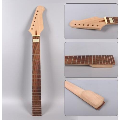 Unfinished 22Fret 25.5in Electric Guitar Neck Mahogany+Rosewood Fingerboard Hand-made
