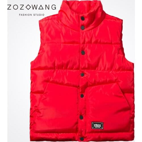 Zozowang 2018 new Men women cotton vest autumn and winter mens vest loose stand collar lovers winter vest men plus size 5XL