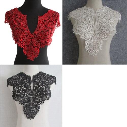 Brand new Embroidered Lace Collar Neckline Venise Applique Embroidery Sewing on Patches Sewing Fabric Accessories YL786-YL789