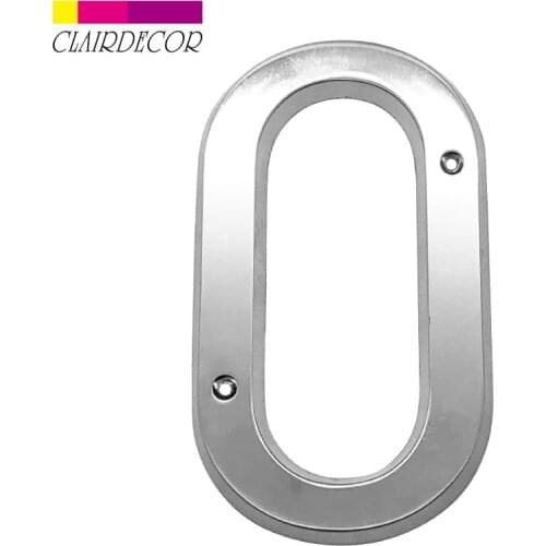 Brushed Nickel 152mm Very Big House Number Door Address Number Zinc Alloy Screw Mounted Outdoor Address Sign # 0