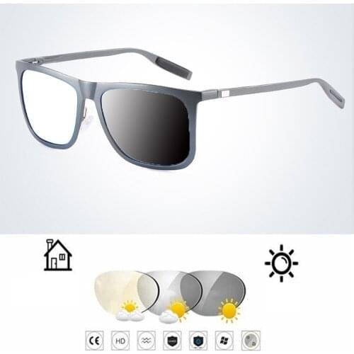 AL-MG Titanium Alloy Square Oversized Photochromic Grey Reading Glasses +0.75 +1 +1.25 +1.5 +1.75 +2 +2.25 +2.5 +2.75 To +4