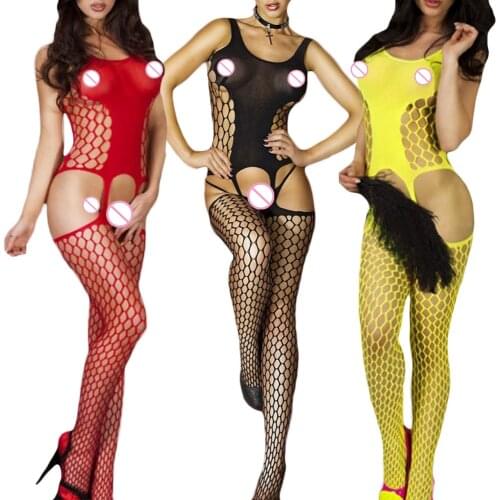 OXOSEXY 2017 Hollow women sexy lingerie hot mesh Fishnet Open Crotch bodyStockings plus size erotic Lingerie sexy costumes 313