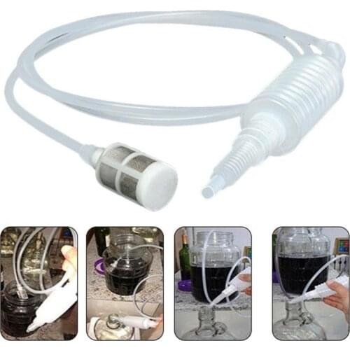 Portable Suction Pipe Home Plastic Brew Syphon liquid Siphon Food Grade Alcohol Distiller Filter Tube Tool Kitchen Accessories