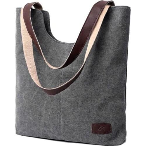 La MaxZa 2020 Casual Womens Handbags Large Capacity Shoulder Handbag Canvas Ladies Purses Grocery Bag Eco Environmental Totes