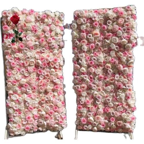 SPR New Designs 3D Artificial Decorative Flower Wall Panels For Indoor Home Wedding Backdrop Decor