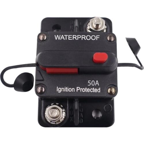 New 30A 40A 50A 60A 70A 80A Waterproof Circuit Breaker Fuse Reset Holder 12-48V DC For Car Truck Bus Boat RV Auto Accessories